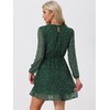 image:imageAllegra K Womens Choker V Neck Gilding Metallic Star Halloween Party Flared ALine DressDark Greenstars