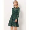 image:imageAllegra K Womens Choker V Neck Gilding Metallic Star Halloween Party Flared ALine DressGreenfloral
