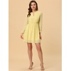 image:imageAllegra K Womens Choker V Neck Gilding Metallic Star Halloween Party Flared ALine DressLight Yellow