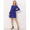 image:imageAllegra K Womens Choker V Neck Gilding Metallic Star Halloween Party Flared ALine DressRoyal Blue