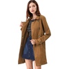 image:imageAllegra K Womens Faux Suede Trench Coat Double Breasted Jacket with Belt  Point Collar Warm Overcoat Fall Winter Long Sleeve Warm Outerwear Work Office Mid Length CoatsBrown