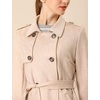 image:imageAllegra K Womens Faux Suede Trench Coat Double Breasted Jacket with Belt  Point Collar Warm Overcoat Fall Winter Long Sleeve Warm Outerwear Work Office Mid Length CoatsApricot