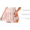 image:imageAllegra K Womens Floral Skirt Tiered Ruffle Print Chiffon ALine Cute Summer Flowy Mini SkirtsBeige Pink
