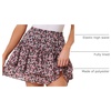 image:imageAllegra K Womens Floral Skirt Tiered Ruffle Print Chiffon ALine Cute Summer Flowy Mini SkirtsBlack Pink