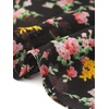 image:imageAllegra K Womens Floral Skirt Tiered Ruffle Print Chiffon ALine Cute Summer Flowy Mini SkirtsBlack Yellow Pink