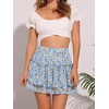 image:imageAllegra K Womens Floral Skirt Tiered Ruffle Print Chiffon ALine Cute Summer Flowy Mini SkirtsBlue a