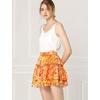 image:imageAllegra K Womens Floral Skirt Tiered Ruffle Print Chiffon ALine Cute Summer Flowy Mini SkirtsOrange