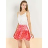image:imageAllegra K Womens Floral Skirt Tiered Ruffle Print Chiffon ALine Cute Summer Flowy Mini SkirtsPink