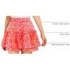 image:imageAllegra K Womens Floral Skirt Tiered Ruffle Print Chiffon ALine Cute Summer Flowy Mini SkirtsPink