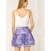 image:imageAllegra K Womens Floral Skirt Tiered Ruffle Print Chiffon ALine Cute Summer Flowy Mini SkirtsPurple