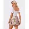 image:imageAllegra K Womens Floral Skirt Tiered Ruffle Print Chiffon ALine Cute Summer Flowy Mini SkirtsWhite
