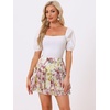 image:imageAllegra K Womens Floral Skirt Tiered Ruffle Print Chiffon ALine Cute Summer Flowy Mini SkirtsWhite