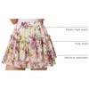 image:imageAllegra K Womens Floral Skirt Tiered Ruffle Print Chiffon ALine Cute Summer Flowy Mini SkirtsWhite