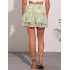 image:imageAllegra K Womens Floral Skirt Tiered Ruffle Print Chiffon ALine Cute Summer Flowy Mini SkirtsYellow Blue