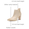 image:imageAllegra K Womens Glitter Pointed Toe Cutout Block Heel Ankle Booties  Cutout Pointed Toe Side Zipper Heel 35 Inches Party Halloween days Christmas Days Dating EveningGold