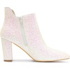 image:imageAllegra K Womens Glitter Pointed Toe Cutout Block Heel Ankle Booties  Cutout Pointed Toe Side Zipper Heel 35 Inches Party Halloween days Christmas Days Dating EveningLight Pink