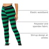 image:imageAllegra K Womens Leggings Striped Tights High Waist Elastic Waistband Party Yoga Stirrup PantsBlack Greenstripe