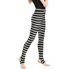 image:imageAllegra K Womens Leggings Striped Tights High Waist Elastic Waistband Party Yoga Stirrup PantsBlack Greystripe