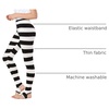 image:imageAllegra K Womens Leggings Striped Tights High Waist Elastic Waistband Party Yoga Stirrup PantsBlack Whitestripe
