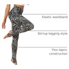 image:imageAllegra K Womens Leggings Striped Tights High Waist Elastic Waistband Party Yoga Stirrup PantsBlackzebra