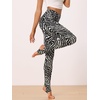 image:imageAllegra K Womens Leggings Striped Tights High Waist Elastic Waistband Party Yoga Stirrup PantsBlackzebra