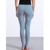 image:imageAllegra K Womens Leggings Striped Tights High Waist Elastic Waistband Party Yoga Stirrup PantsGreen Pinkstripe