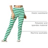 image:imageAllegra K Womens Leggings Striped Tights High Waist Elastic Waistband Party Yoga Stirrup PantsGreen Whitestripe