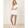 image:imageAllegra K Womens Leggings Striped Tights High Waist Elastic Waistband Party Yoga Stirrup PantsMulticolorstripe
