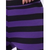 image:imageAllegra K Womens Leggings Striped Tights High Waist Elastic Waistband Party Yoga Stirrup PantsPurple Blackstripe