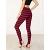 image:imageAllegra K Womens Leggings Striped Tights High Waist Elastic Waistband Party Yoga Stirrup PantsRed Blackstripe