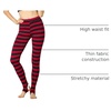 image:imageAllegra K Womens Leggings Striped Tights High Waist Elastic Waistband Party Yoga Stirrup PantsRed Blackstripe