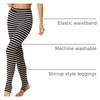 image:imageAllegra K Womens Leggings Striped Tights High Waist Elastic Waistband Party Yoga Stirrup PantsWhite Blackcolor Stripe