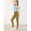 image:imageAllegra K Womens Leggings Striped Tights High Waist Elastic Waistband Party Yoga Stirrup PantsYellow Blackstripe