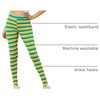image:imageAllegra K Womens Leggings Striped Tights High Waist Elastic Waistband Party Yoga Stirrup PantsYellow Greenstripe