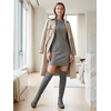 image:imageAllegra K Womens Side Zipper Chunky Heels Knee High BootsGrey