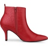image:imageAllegra K Womens Stiletto Heels Pointed Toe Ankle Boots  Wide Calf Side Zipper Heel 3 17 Inches Party Halloween days Christmas Days Dating EveningRed
