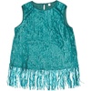 image:imageAllegra K Sequin Tops for Womens Fringe Sleeveless TanksDark Green