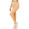 image:imageAllegra K Womens Leggings Striped Tights High Waist Elastic Waistband Party Yoga Stirrup PantsOrange Whitestripe