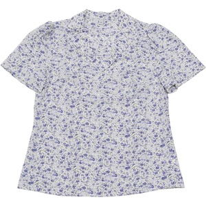 image:imageAllegra K Casual Blouse for Women Floral Print Short Sleeve Shirt V Neck Notch Lapel Blouse Dressy Summer TopsLight Purple