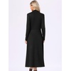 image:imageAllegra K Fall Ribbed Knit Dresses for Women Mock Neck Casual Long Sleeve Maxi DressBlack