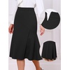 image:imageAllegra K Fishtail Skirt for Women Panel Business Causal Fitted Skirts  High Waist Fare Skirt Stretchy Office Work Elegant Dressy CasualBlack