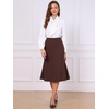 image:imageAllegra K Fishtail Skirt for Women Panel Business Causal Fitted Skirts  High Waist Fare Skirt Stretchy Office Work Elegant Dressy CasualDark Brown
