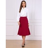 image:imageAllegra K Fishtail Skirt for Women Panel Business Causal Fitted Skirts  High Waist Fare Skirt Stretchy Office Work Elegant Dressy CasualDark Red