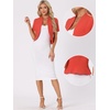 image:imageAllegra K Short Sleeve Blazers for Womens Business Casual Open Front Work Cropped Shrug JacketRed