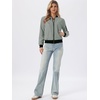 image:imageAllegra K Womens Bomber Jacket Zip Up Windbreaker Casual Lightweight Coats with PocketsGrey