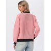 image:imageAllegra K Womens Bomber Jacket Zip Up Windbreaker Casual Lightweight Coats with PocketsRose Pink