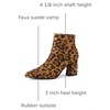image:imageAllegra K Womens Chunky Heels Pointy Toe Ankle Boots  Block Heels Side Zip Heel 3 Inches Party Halloween days Christmas Days Dating EveningLeopard