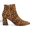 image:imageAllegra K Womens Chunky Heels Pointy Toe Ankle Boots  Block Heels Side Zip Heel 3 Inches Party Halloween days Christmas Days Dating EveningLeopard