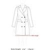 image:imageAllegra K Womens Notched Lapel Peacoat Double Breasted Trench Winter Coat  Raglan Long Sleeve Outerwear Elegant Overcoat Pockets Fully lined Work Office Business CasualBlue