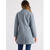 image:imageAllegra K Womens Notched Lapel Peacoat Double Breasted Trench Winter Coat  Raglan Long Sleeve Outerwear Elegant Overcoat Pockets Fully lined Work Office Business CasualGrey Blue